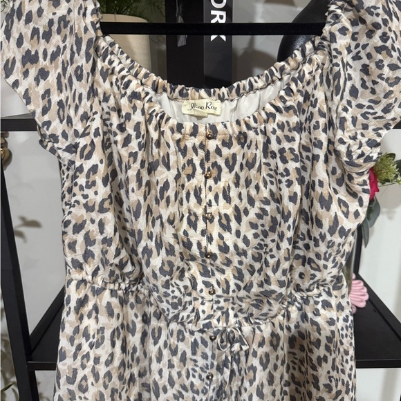 Indigo rose Maxi Sundress with Flutter Sleeves high low dress size petite large - Picture 2 of 5